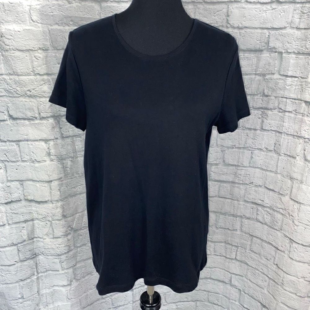 Croft & barrow classic tee women sz XL black short sleeve Crewneck shirt